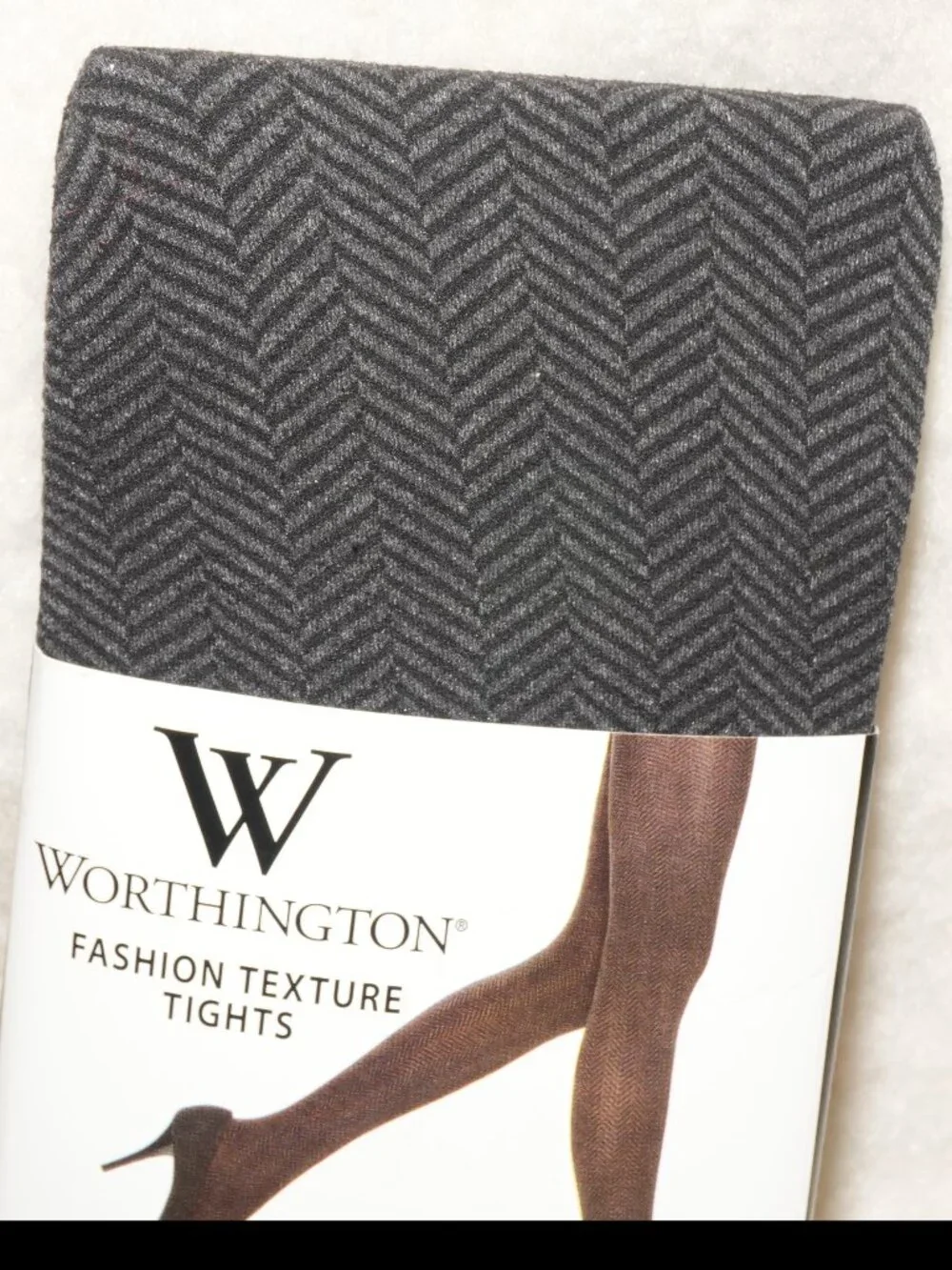 NWT 5' 2”- 6' 120-175lb Medium/Large Fashion Texture Tights Black Dark Gray